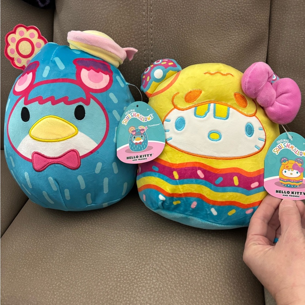 NWT Hello Kitty Squishmallows TuxedoSam & Hello Kitty 8” Plush Duo Set